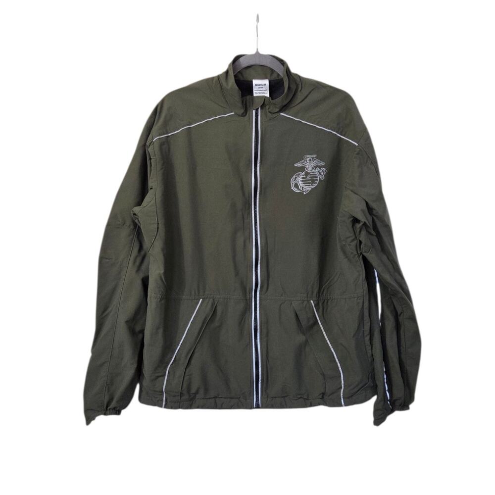 New Balance Marines Olive Green Lined Running Jacket, Men's Medium Long